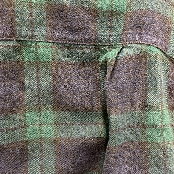 LL Bean Plaid Fleece Lined Vintage Flannel - Picture 5 of 5